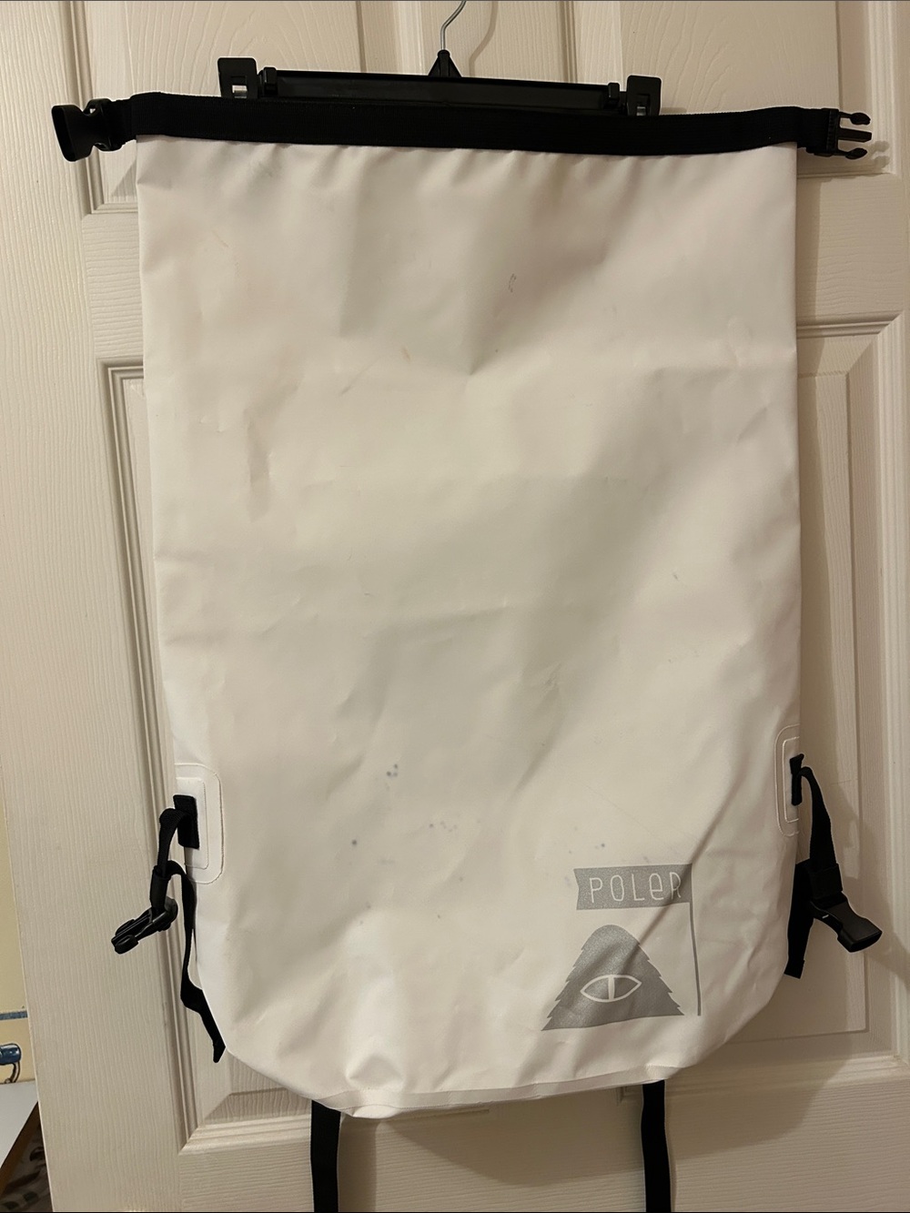 Poler White Down River Roll-Top White Backpack with Black Accents - Picture 2 of 7